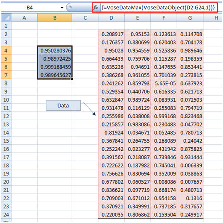 VoseDataMax() | Vose Software